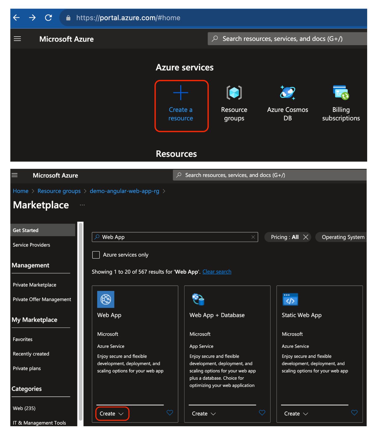 Startup Templates/application/azure Deployment/step1 Create Azure ...