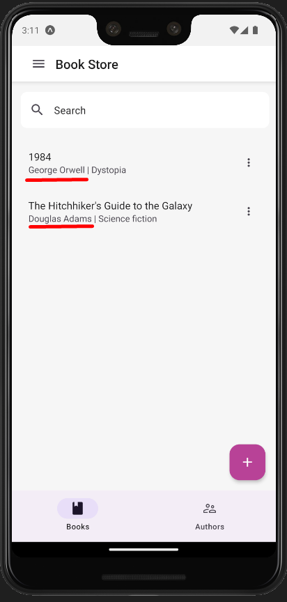 Book List with Author