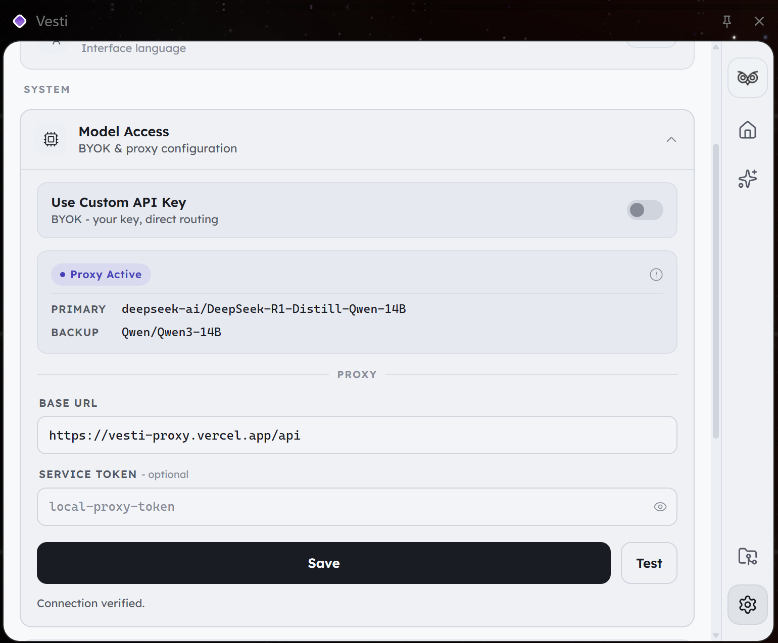 Demo Mode Settings