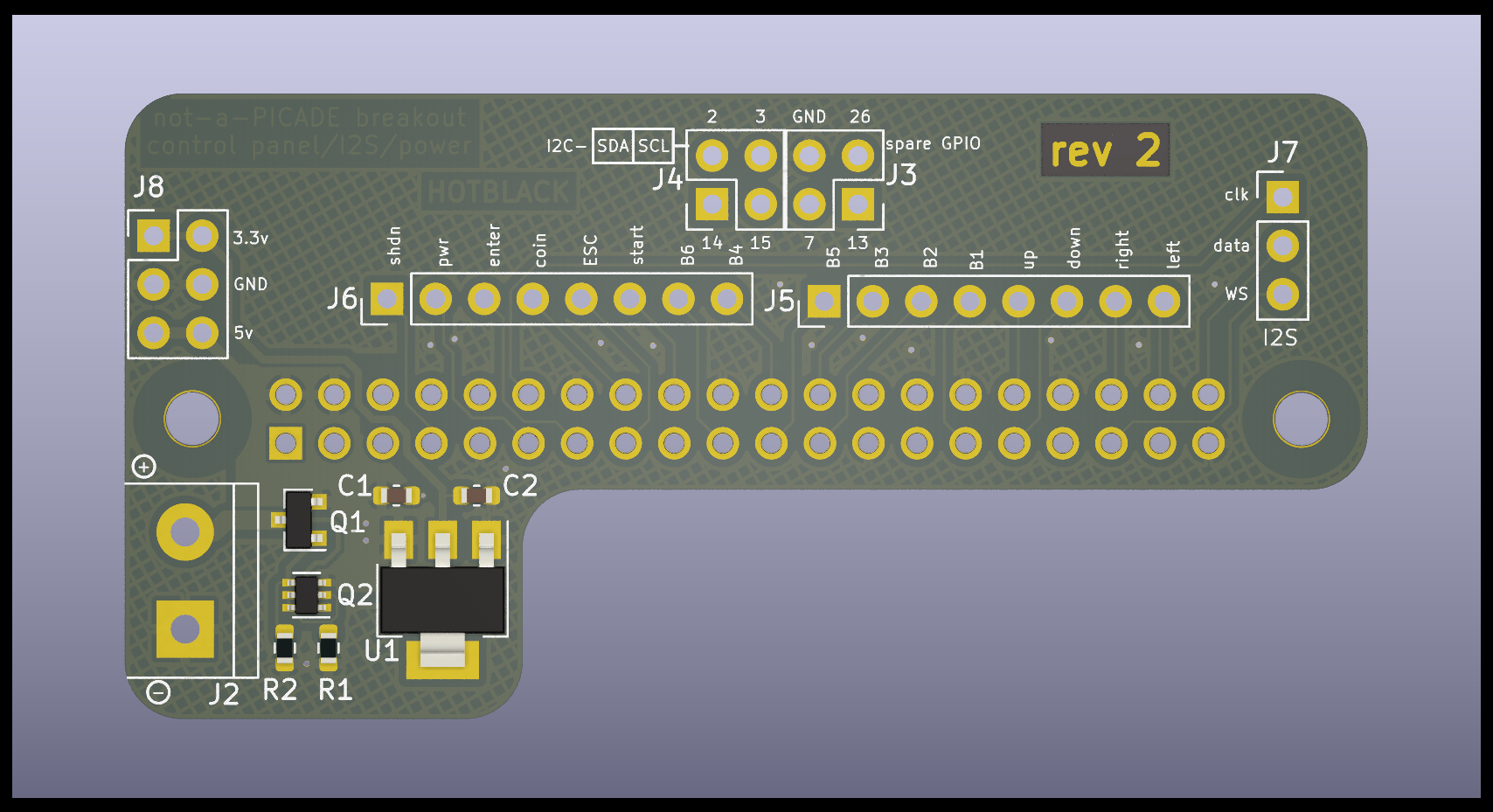 Retropie minicade hat, from the project README