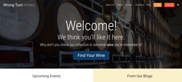 Wrong Turn Winery Homepage