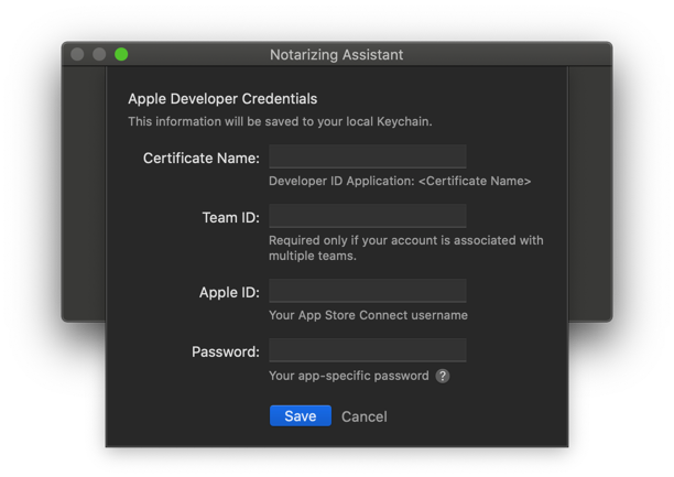 Setup Credentials