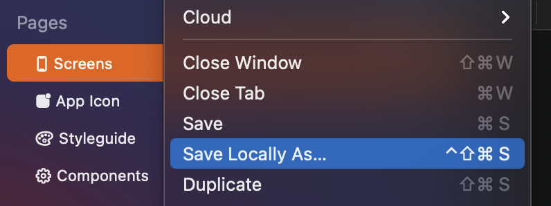 Save Locally Preview