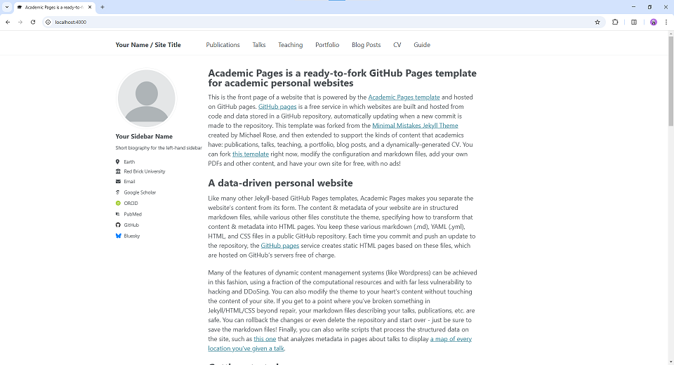 Light Mode theme for Academic Pages