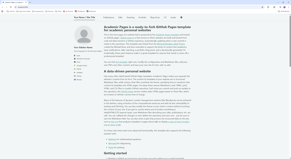 Customizing the theme of your site · academicpages/academicpages.github ...