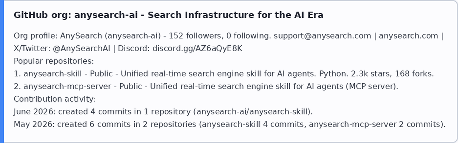 Ekosistem zajednice AnySearch