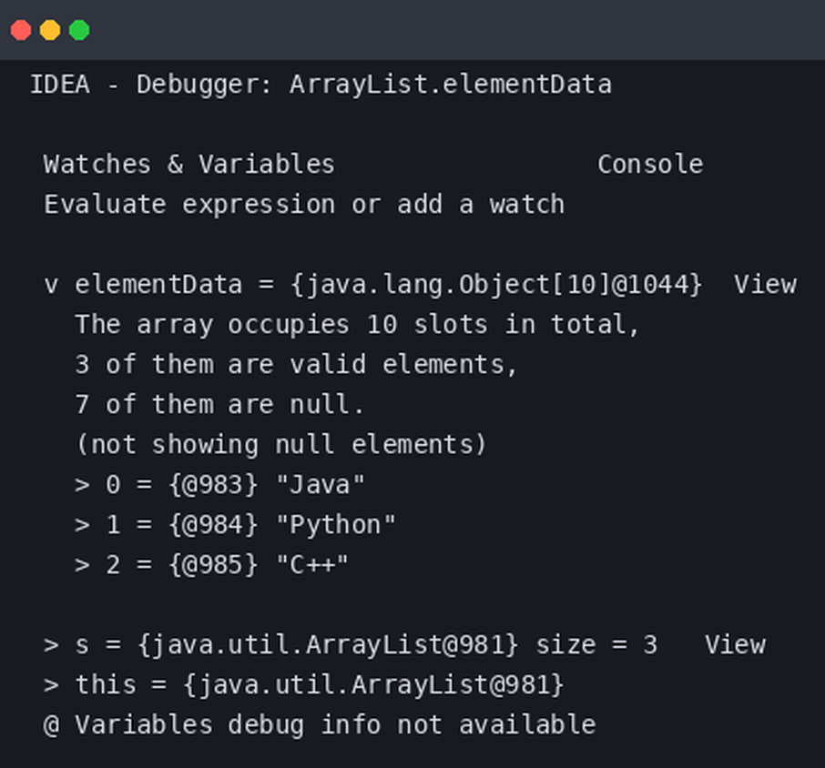Put ka boljoj Javi: elementData