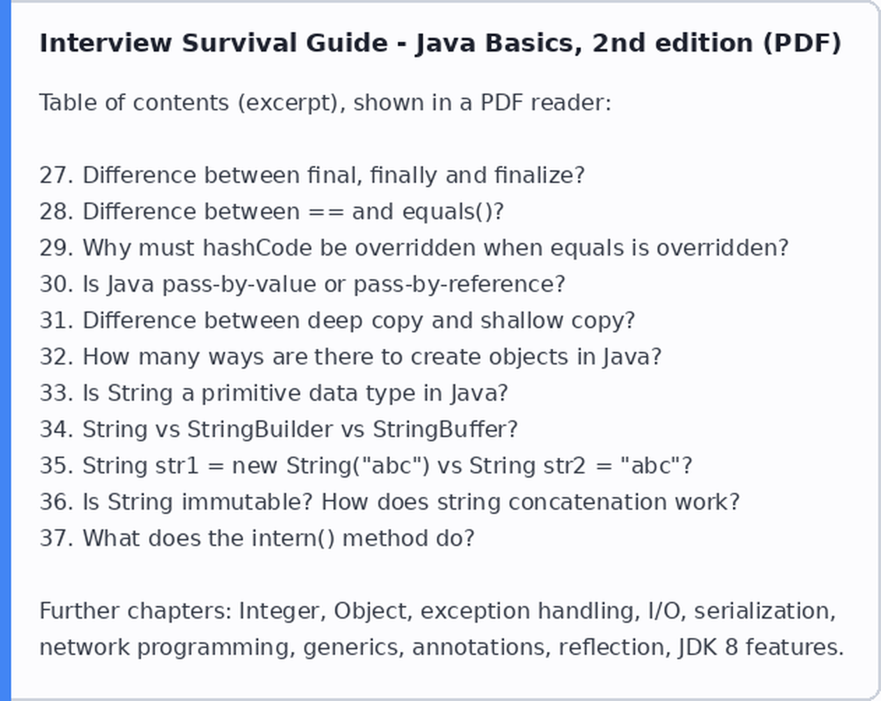 Preokret na intervju Java osnove PDF svetla verzija