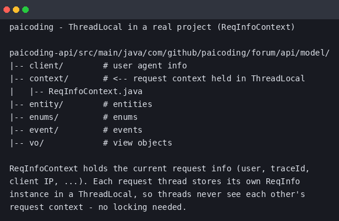 Tehnološka škola: ThreadLocal