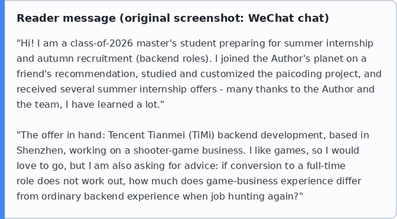 prijatelj je dobio backend development offer u Tencent Tianmeu