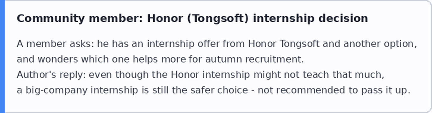 Ponuda za praksu u Honor Tongsoft