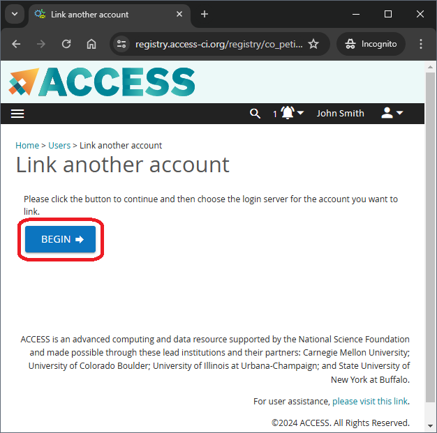 ACCESS CI Bulk Enrollee - New User Setup | Operations