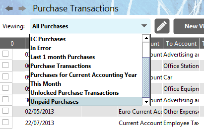 Accounting Software creditors