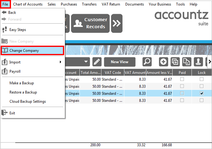 Accounting Software lock transactions 4