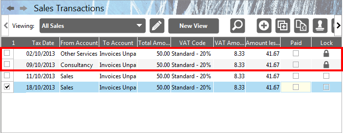 Accounting Software lock transactions 6