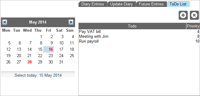 Accounting Software screenshot desk diary 6