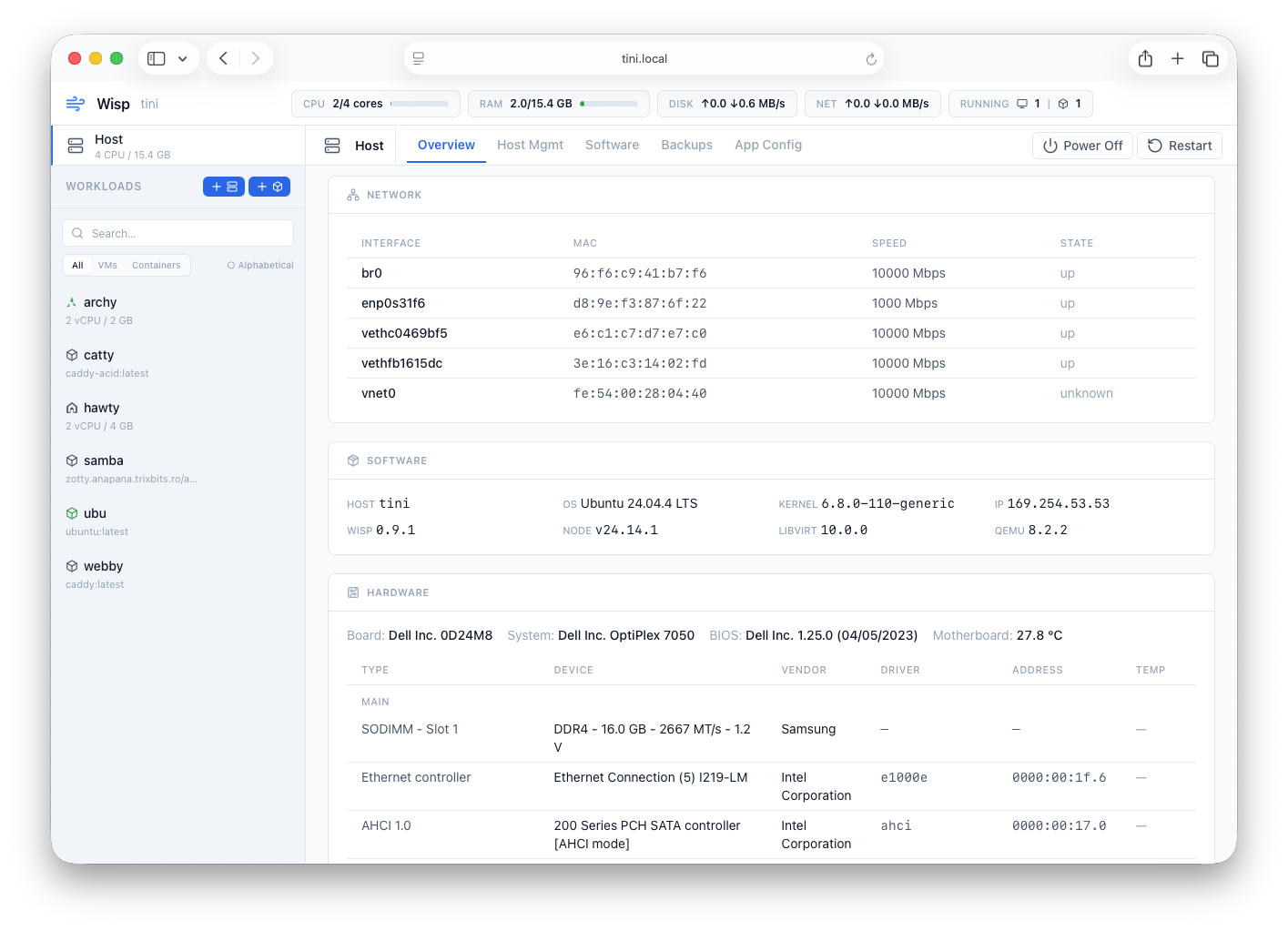 Host hardware