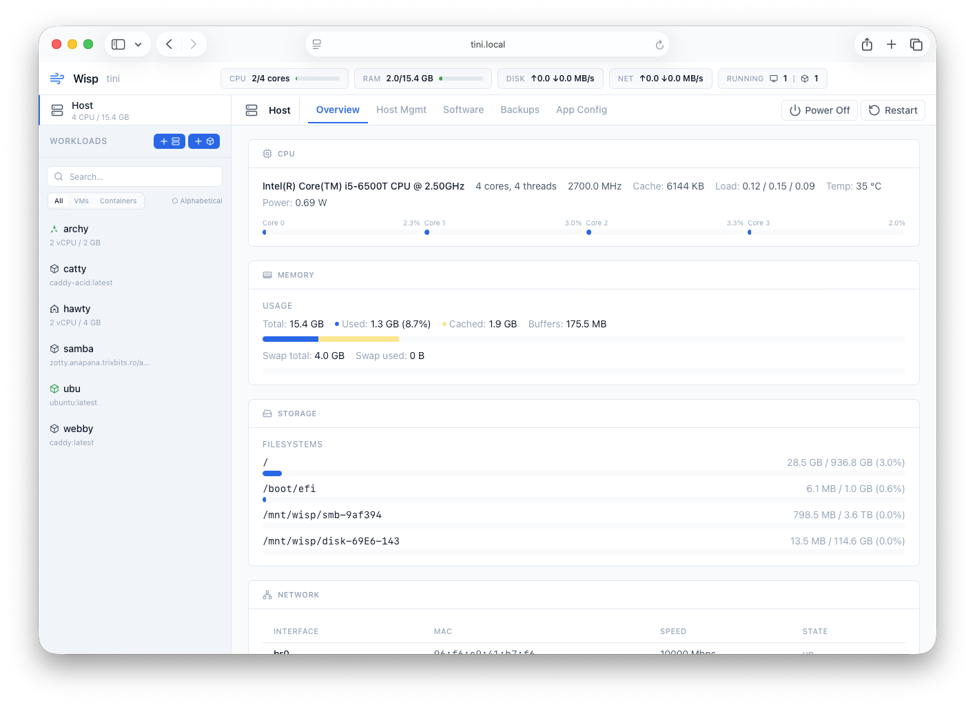 Host overview
