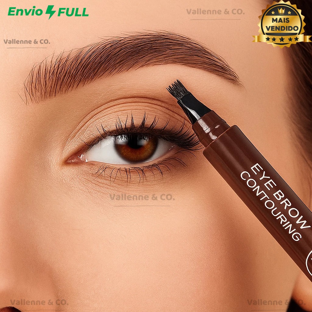 Caneta de Sobrancelha Fio a Fio 4 Pontas Microblading