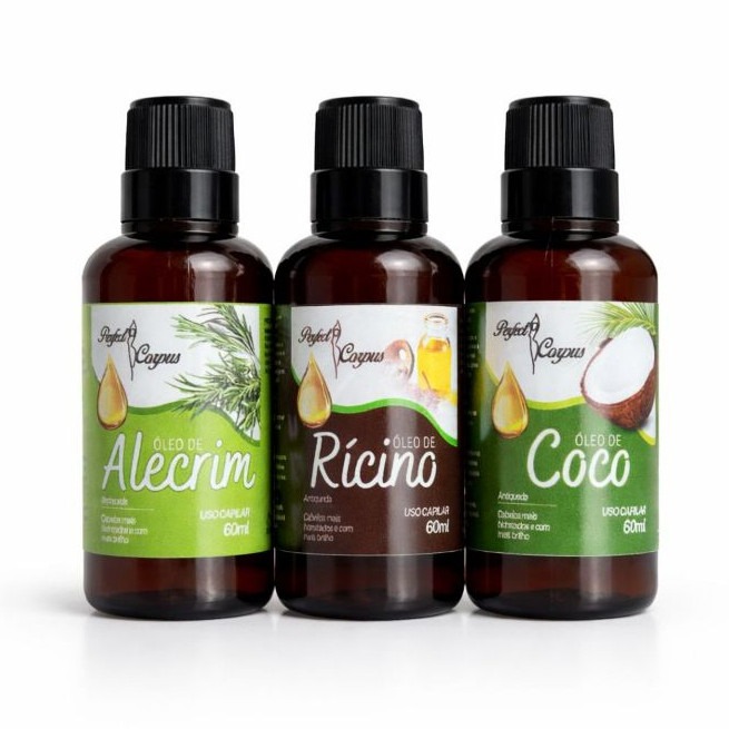 Kit de Óleo Capilar Cronograma Terapia Capilar 100% Natural