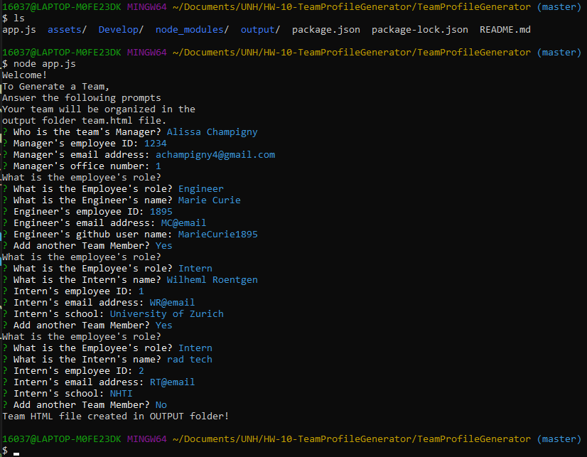 command line screenshot