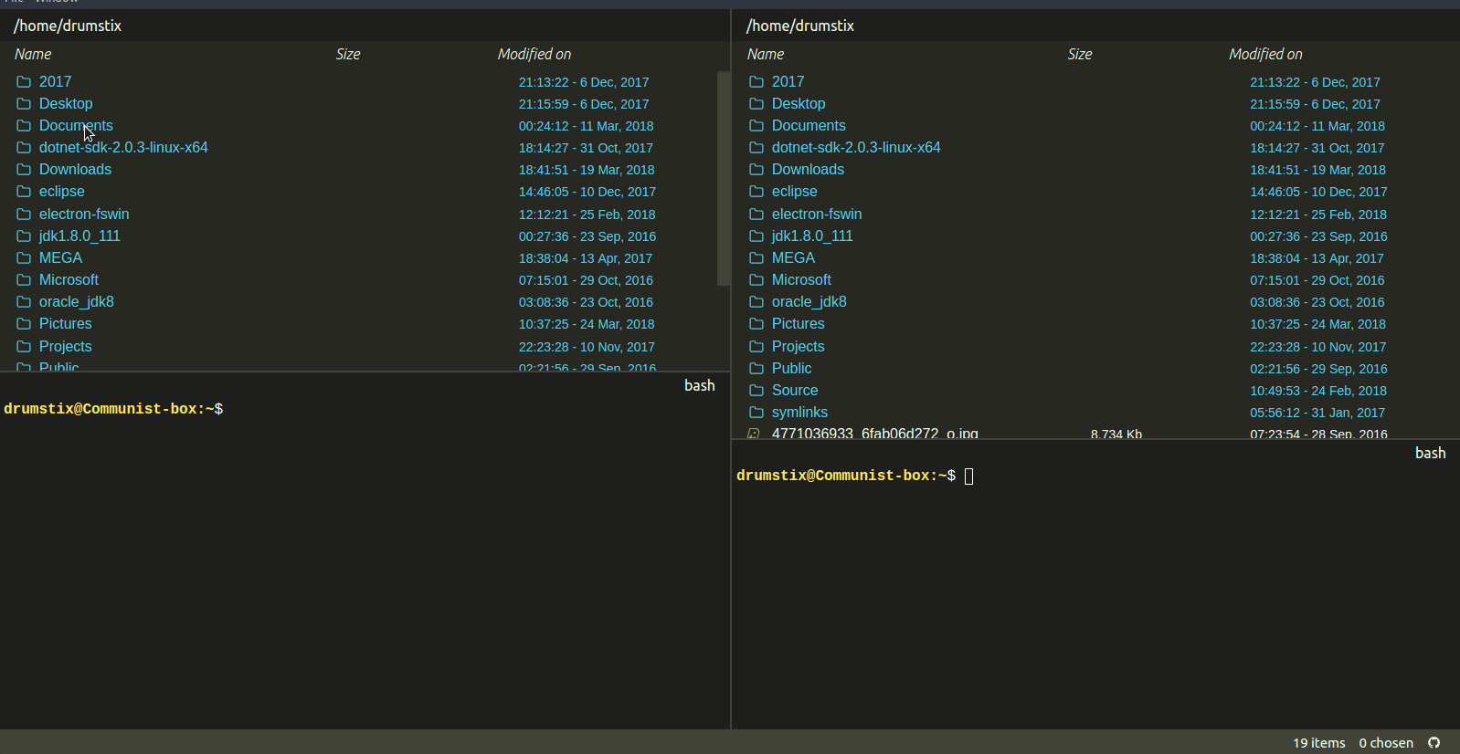 FreeMAN with open integrated terminal