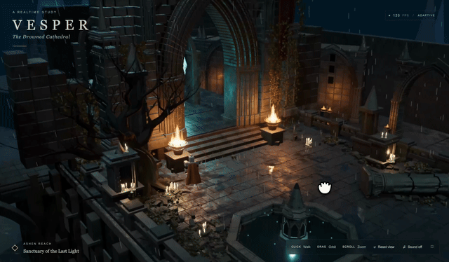 Dream Loop voxel fantasy scene example