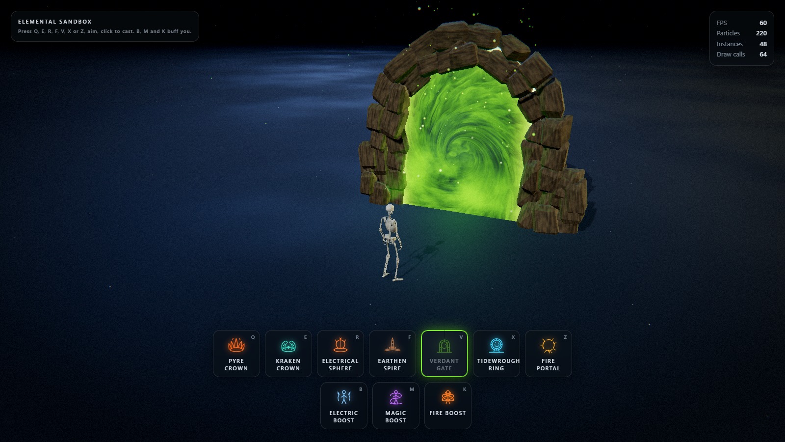 Verdant Gate — the keystone seated and the portal lit