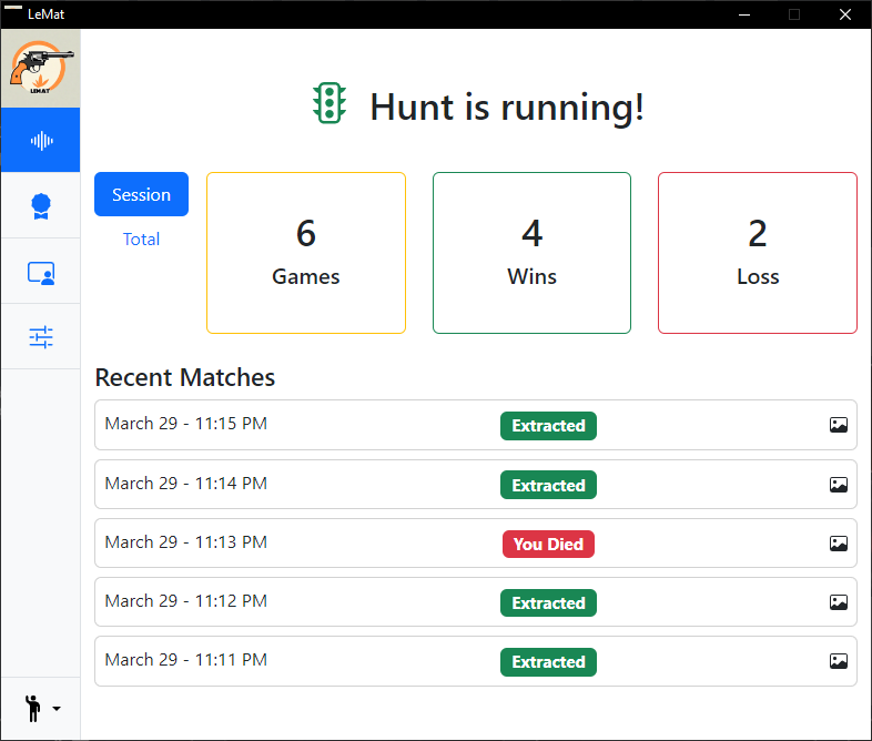 LeMat-app | Experimental Hunt: Showdown Match Tracker.