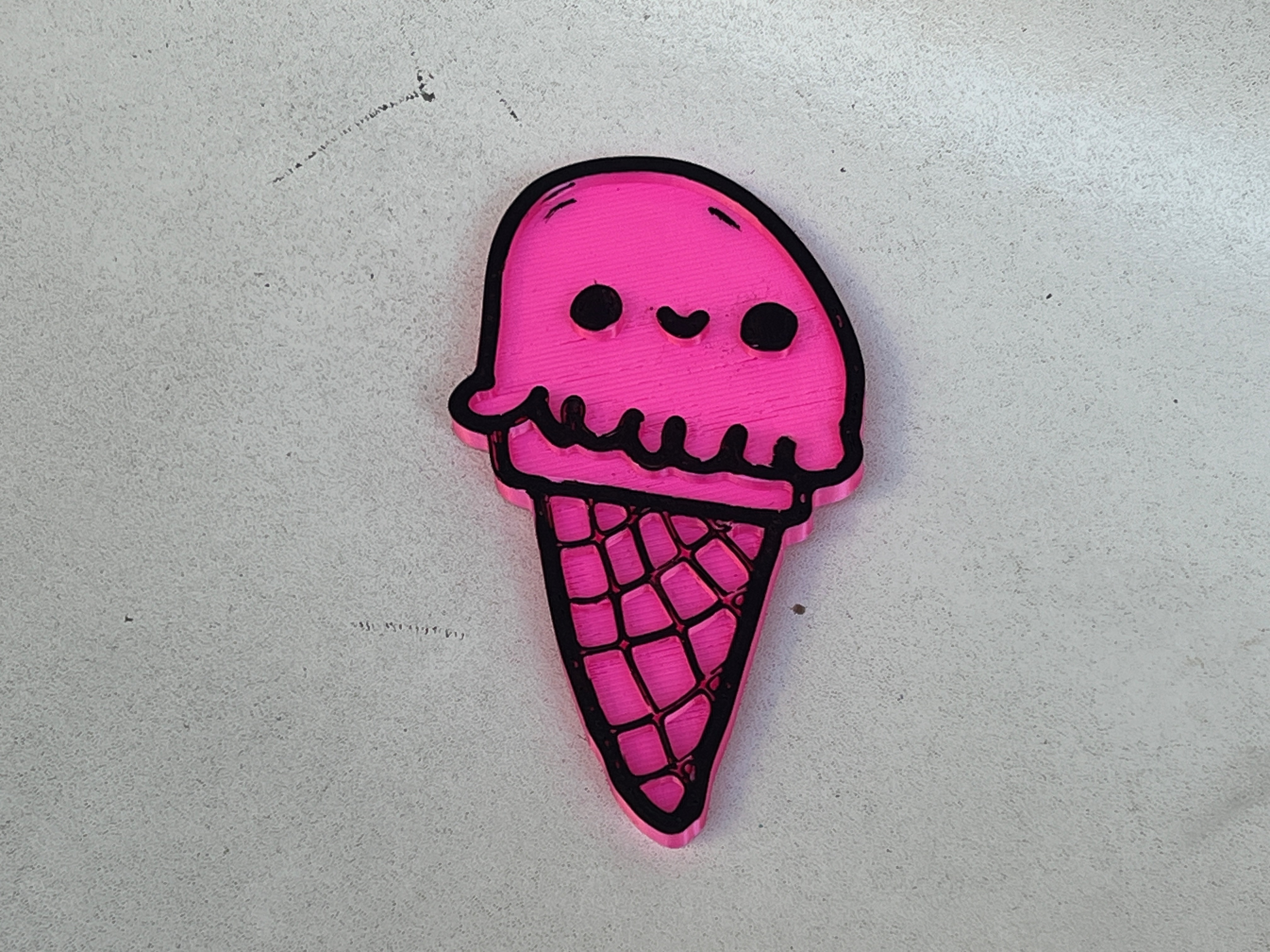 A cute ice cream cone 3D print