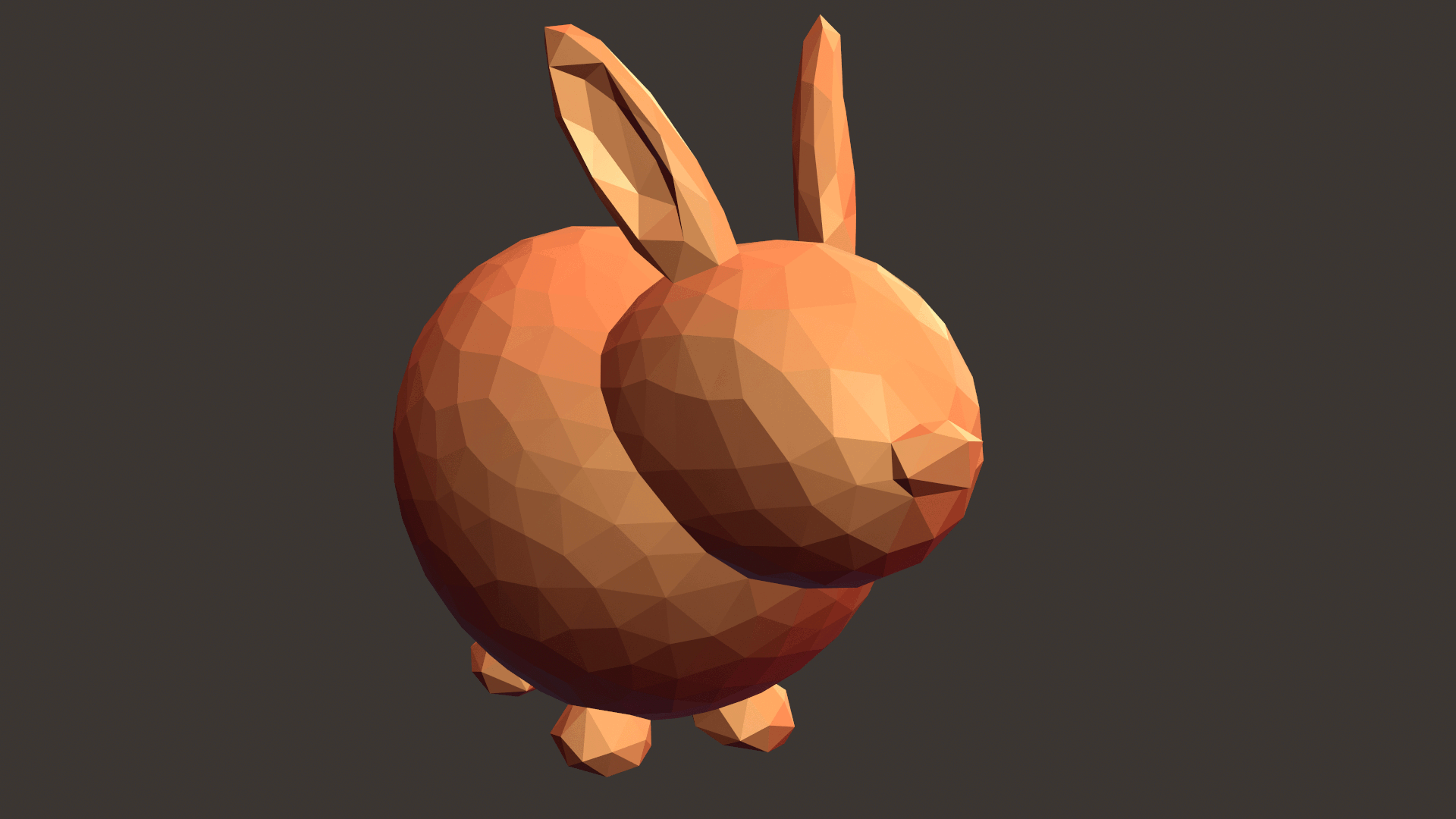 A low-poly rabbit