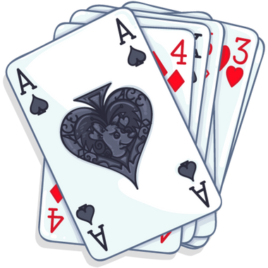 The standard 52-card deck of French playing cards illustration