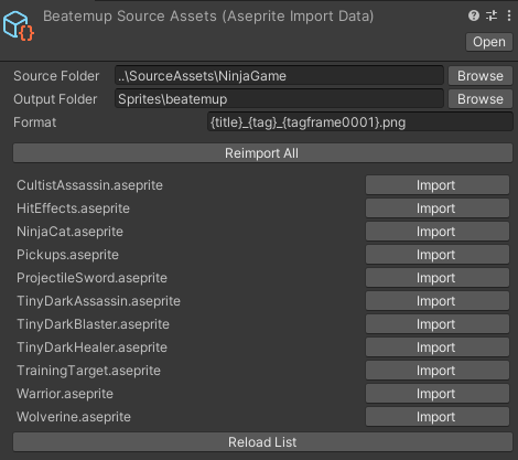 Aseprite importer example