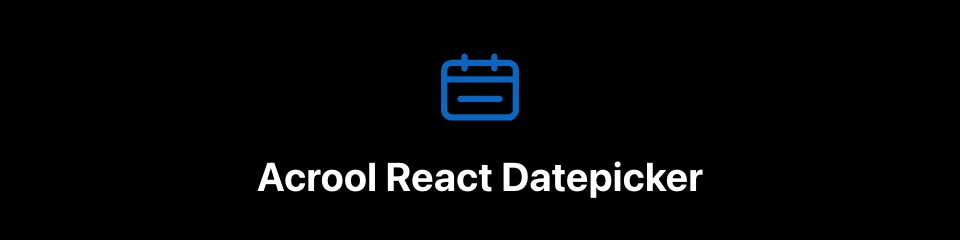 Acrool React Datepicker Logo