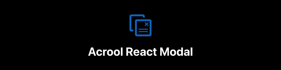 Acrool React Modal Logo