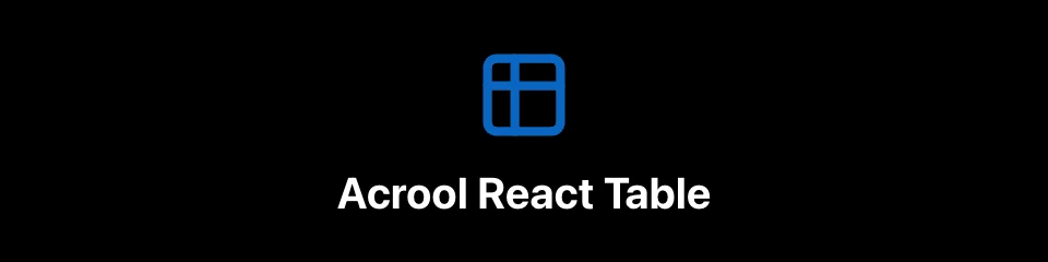 Acrool React Table Logo