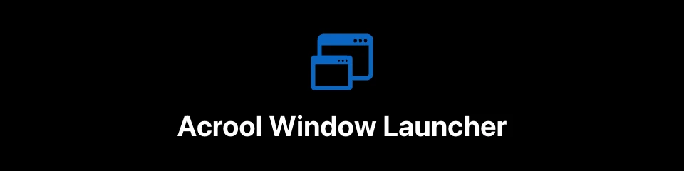 Acrool Window Launcher Logo