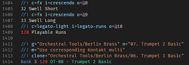 Screenshot of invalid MIDI byte highlighting