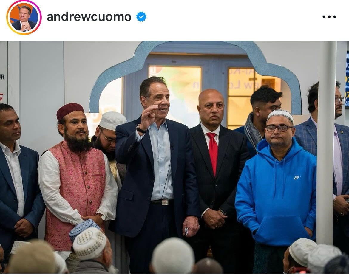 With Governor New York Andrew Cuomo