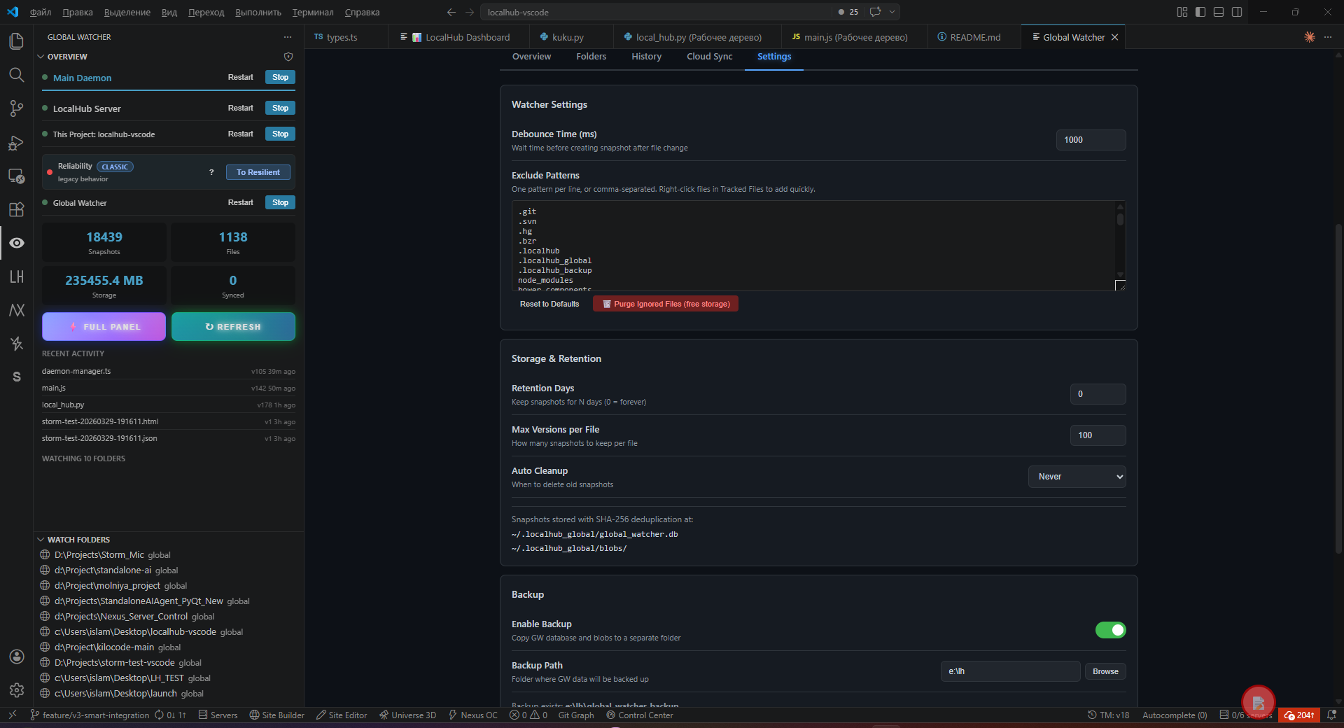 LocalHub Global Watcher