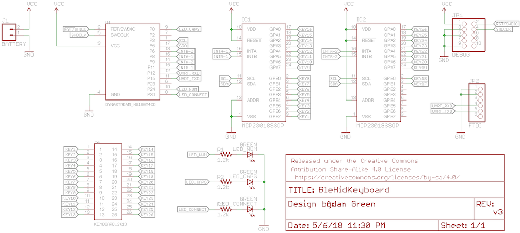 GitHub - adamgreen/BleHidKeyboard: Converting a USB keyboard to ...