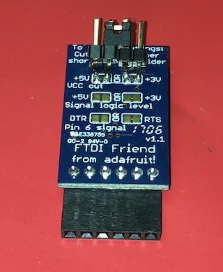 Photo of modified FTDI dongle