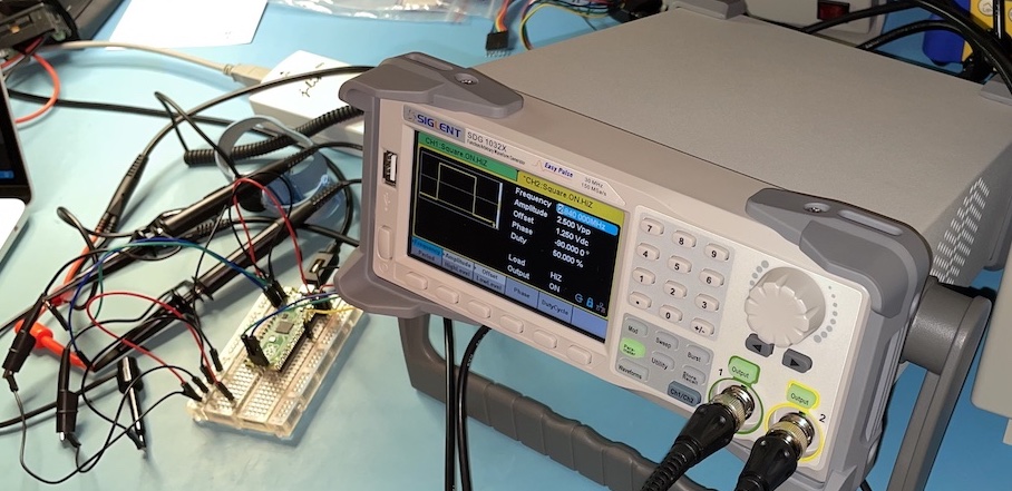 Test Setup with Function Generator