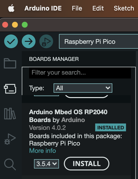 Arduino Mbed OS RP2040 Library