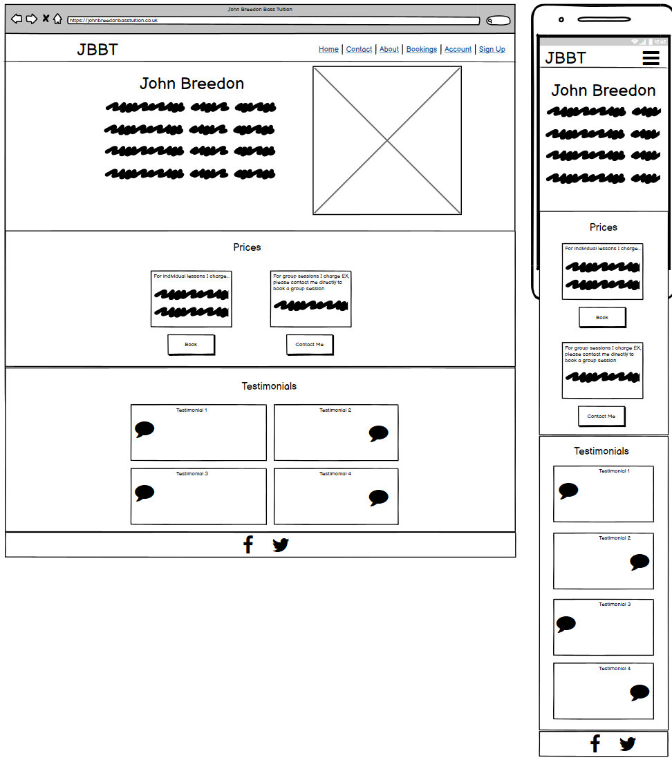 about page wireframes