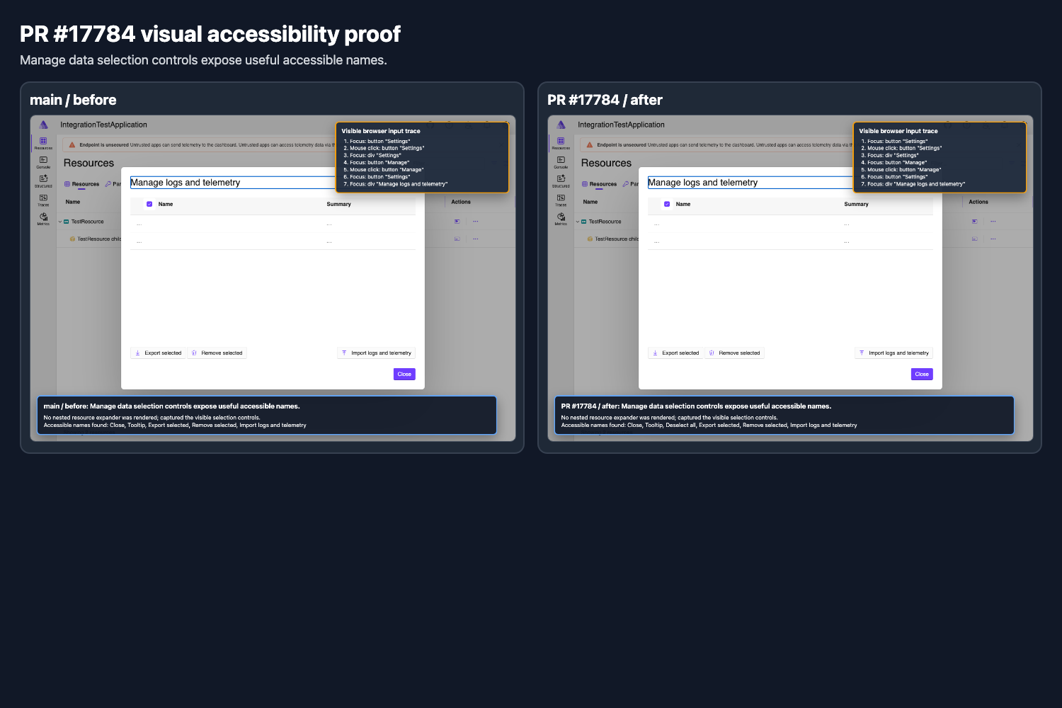 before/after accessibility proof for PR #17784