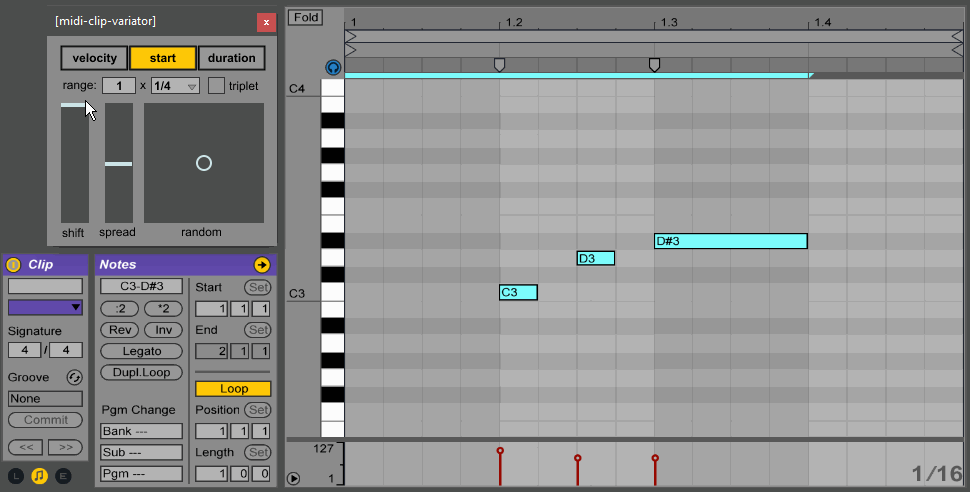 Image of MIDI Clip Variator in use