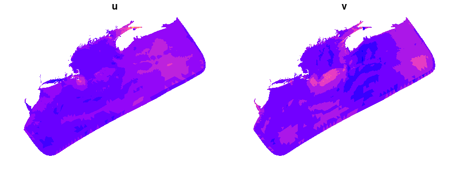 The bare mesh geometry with interpolated variables at 24h