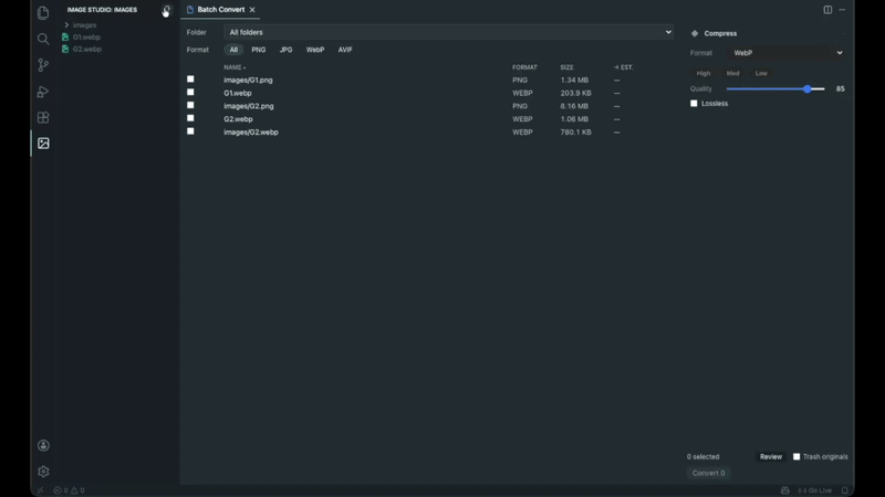 Batch Convert demo