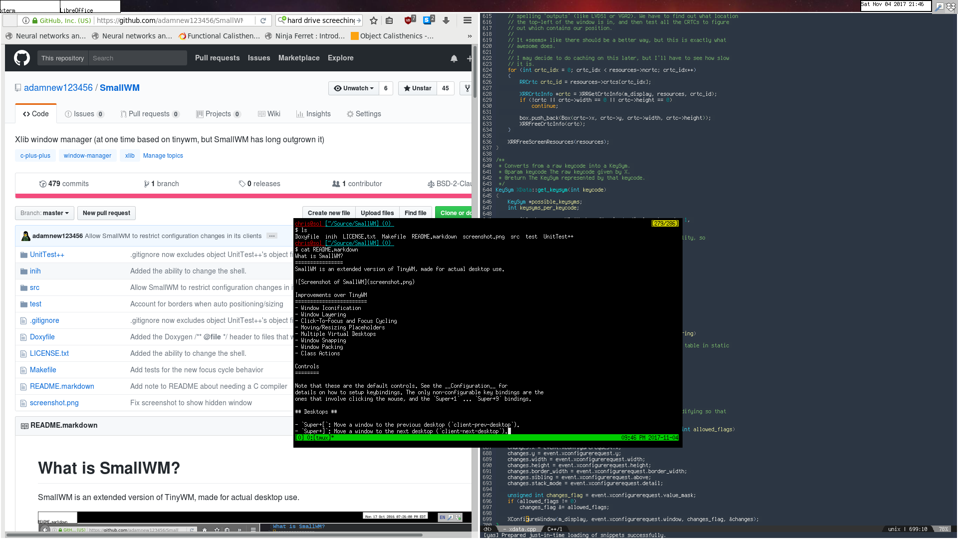 Screenshot of SmallWM
